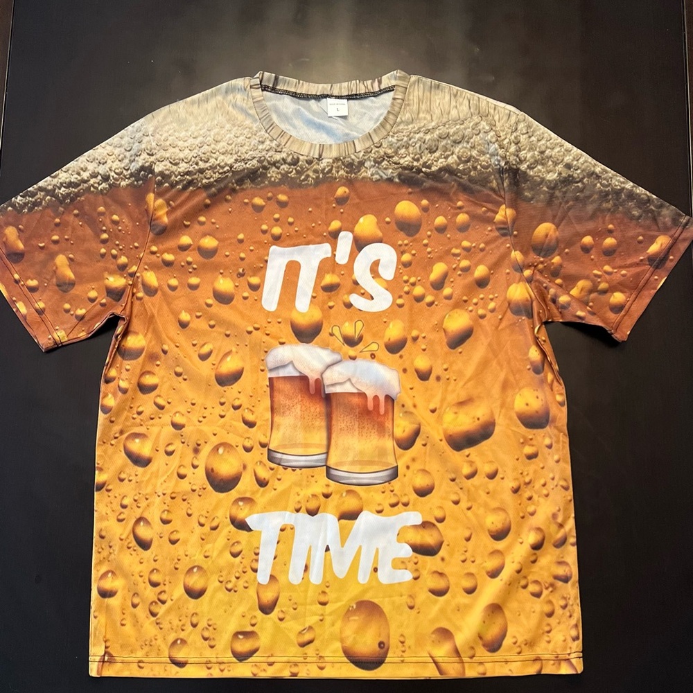 Beer Print Graphic T-Shirt
